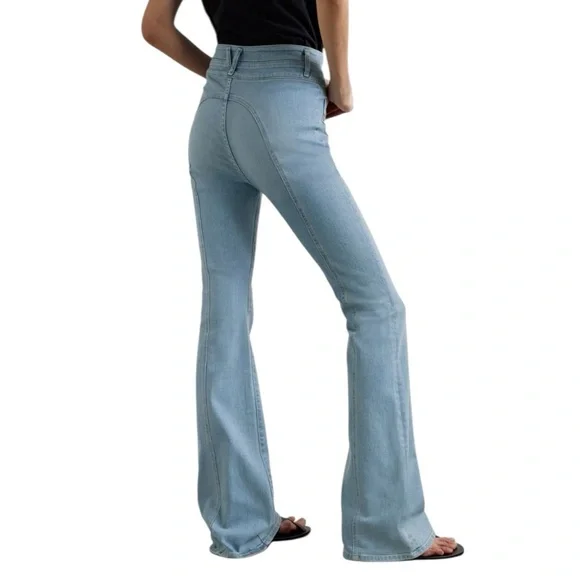 Veronica Beard Beverly High-Rise Skinny Flare Jeans Size 28 Stretch NWOT $348 - Picture 3 of 11